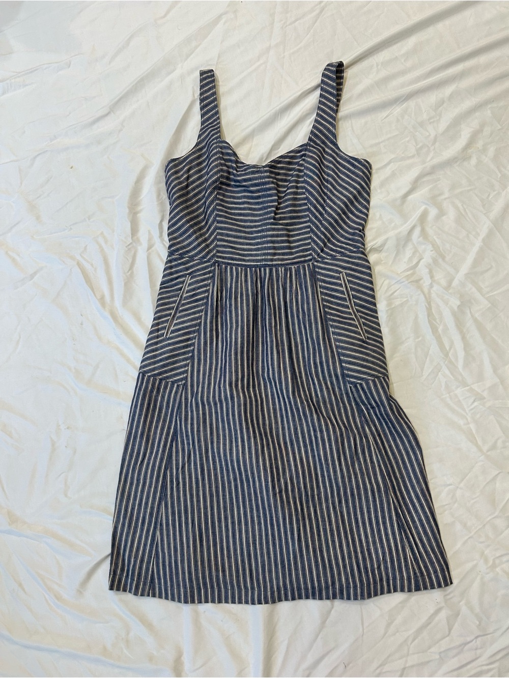 Draper James Striped Navy and White Summer Dress